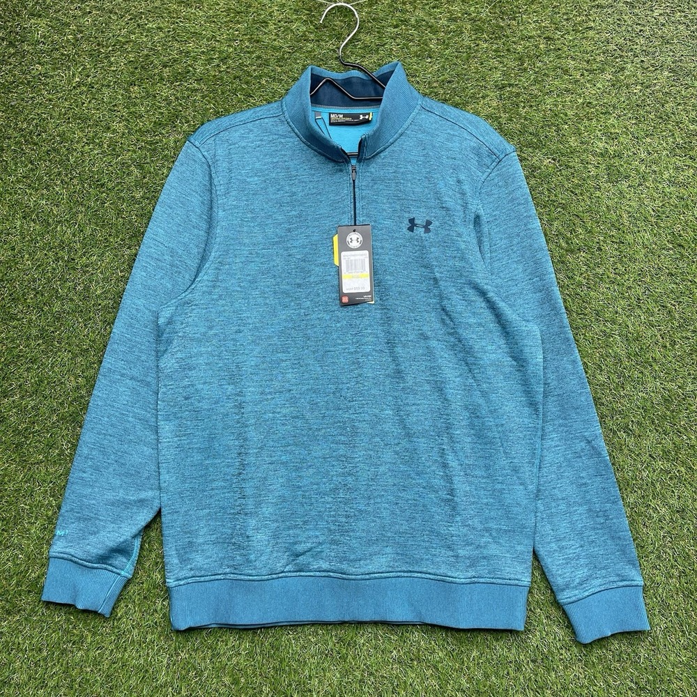 Under Armour UA Storm Coldgear Shirt Mens Medium Golf 1/4 Water Resistant NEW